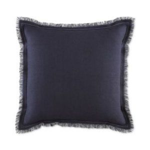 Tommy Hilfiger Textured 100% Cotton 20" x 20" Decorative Pillow - Navy/Cream